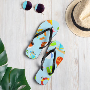 Beach Print Slip Resistant Flip Flops Summer - Dipaliz - Slippers