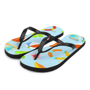 Beach Print Slip Resistant Flip Flops Summer - Dipaliz - Slippers