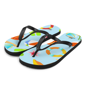 Beach Print Slip Resistant Flip Flops Summer - Dipaliz - Slippers