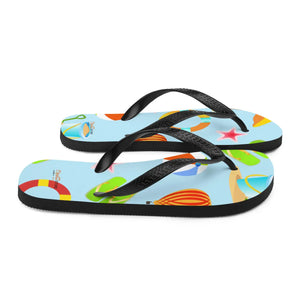 Beach Print Slip Resistant Flip Flops Summer - Dipaliz - Slippers