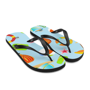 Beach Print Slip Resistant Flip Flops Summer - Dipaliz - Slippers