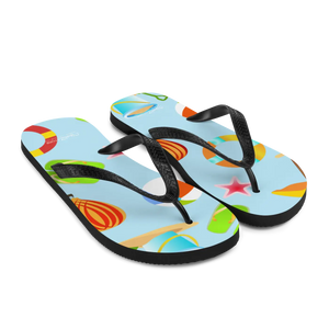 Beach Print Slip Resistant Flip Flops Summer - Dipaliz - Slippers