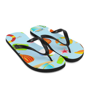 Beach Print Slip Resistant Flip Flops Summer - Dipaliz - Slippers