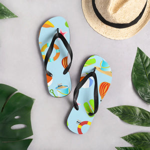 Beach Print Slip Resistant Flip Flops Summer - Dipaliz - Slippers