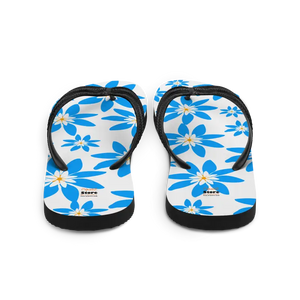 Slip Resistant Blue Flowers Flip Flop Summer Style - Dipaliz - Slippers