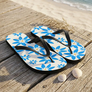 Dipaliz blue flowers flip flop slip resistant summer shoes - slippers