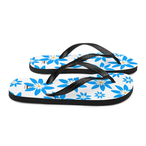 Slip Resistant Blue Flowers Flip Flop Summer Style - Dipaliz - Slippers