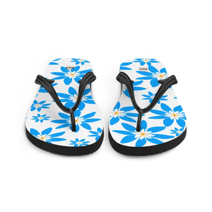 Slip Resistant Blue Flowers Flip Flop Summer Style - Dipaliz - Slippers