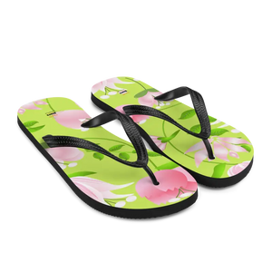 Pink Flowers Slip-resistant Flip-flops - Summer Safety Style - Dipaliz - Slippers