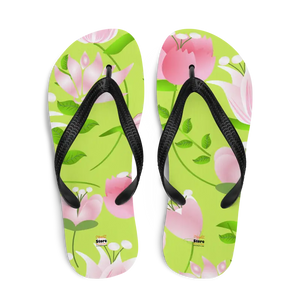 Pink Flowers Slip-resistant Flip-flops - Summer Safety Style - Dipaliz - Slippers