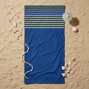 Plush Striped 30×60 Towel - Soft Blue - Dipaliz - Beach Towels