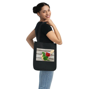 Organic Canvas Tote Bag Sun Dried Tomatoes Pattern - Dipaliz - Bags