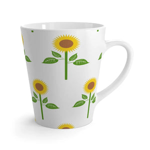 Vibrant Sunflower Latte Mug Ceramic Coffee Cup - Dipaliz - Mugs
