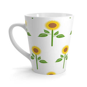 Vibrant Sunflower Latte Mug Ceramic Coffee Cup - Dipaliz - Mugs