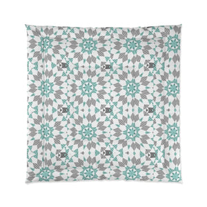 Grey Geometrical Pattern Quilt – Soft Polyester - Dipaliz - Quilts & Comforters