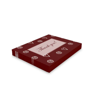 Thank you with Hearts Greeting Cards Message (8 16 and 24 Pcs) - Pcs / Matte / 4.25” x 5.5” - & Note Cards