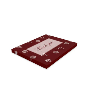 Thank you with Hearts Greeting Cards Message (8 16 and 24 Pcs) - Pcs / Matte / 4.25” x 5.5” - & Note Cards