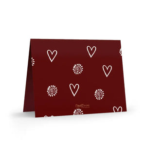 Thank you with Hearts Greeting Cards Message (8 16 and 24 Pcs) - & Note Cards