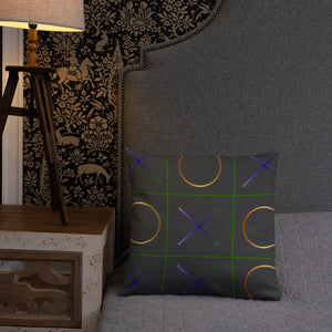Tic Tac Toe Throw Pillow – Insert Included - Dipaliz - Pillows