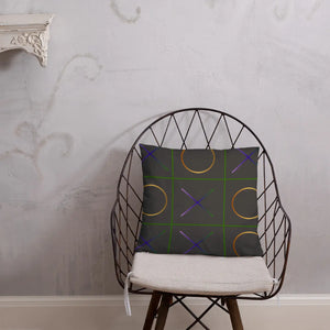 Tic Tac Toe Throw Pillow – Insert Included - Dipaliz - Pillows
