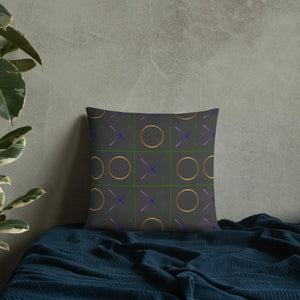 Tic Tac Toe Throw Pillow – Insert Included - Dipaliz - Pillows