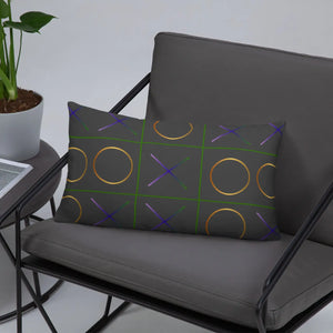 Tic Tac Toe Throw Pillow – Insert Included - Dipaliz - Pillows