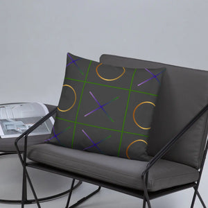 Tic Tac Toe Throw Pillow – Insert Included - Dipaliz - Pillows
