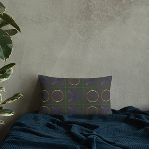 Tic Tac Toe Throw Pillow – Insert Included - Dipaliz - Pillows