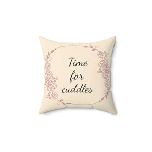 Time for Cuddles Throw Pillow – Polyester Square - Dipaliz - Pillows