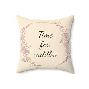 Time for Cuddles Throw Pillow – Polyester Square - Dipaliz - Pillows