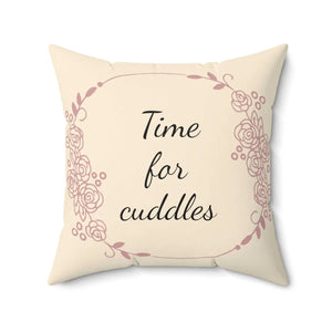 Time for Cuddles Throw Pillow – Polyester Square - Dipaliz - Pillows