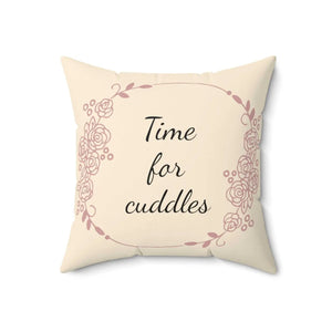 Time for Cuddles Throw Pillow – Polyester Square - Dipaliz - Pillows