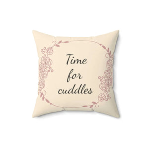 Time for Cuddles Throw Pillow – Polyester Square - Dipaliz - Pillows
