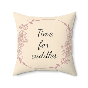 Time for Cuddles Throw Pillow – Polyester Square - Dipaliz - Pillows
