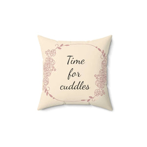 Time for Cuddles Throw Pillow – Polyester Square - Dipaliz - Pillows