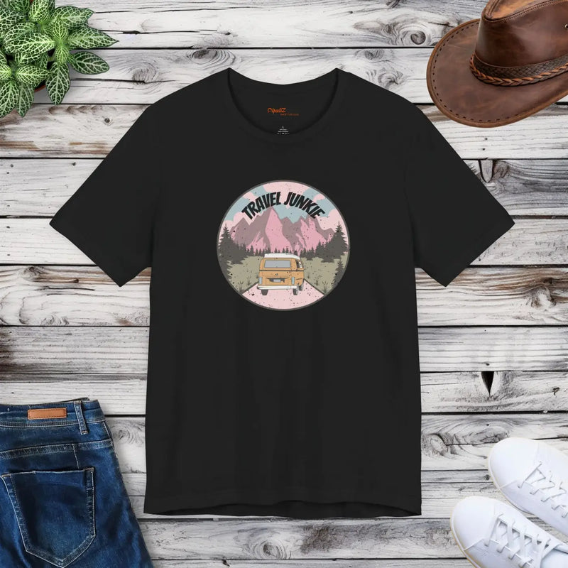 Travel Junkie T-shirt in soft cotton, DipaliZ