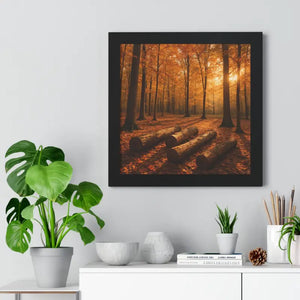 Gallery Canvas Wraps Autumn Woods Trees Framed Poster by Dipaliz - Posters Prints & Visual Artwork