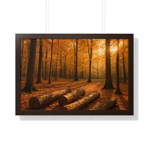 Gallery Canvas Wraps Autumn Woods Trees Framed Poster by Dipaliz - Posters Prints & Visual Artwork