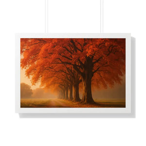 Gallery Canvas Wraps Autumn Trees Woods Framed Poster by Dipaliz - 30’’ x 20’’ / White - Posters Prints & Visual Artwork