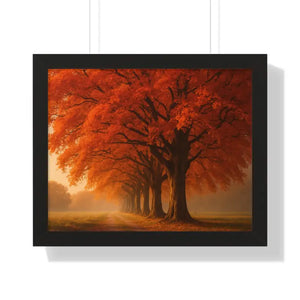 Gallery Canvas Wraps Autumn Trees Woods Framed Poster by Dipaliz - 20’’ x 16’’ / Black - Posters Prints & Visual Artwork