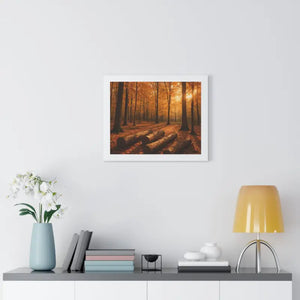 Gallery Canvas Wraps Autumn Woods Trees Framed Poster by Dipaliz - Posters Prints & Visual Artwork