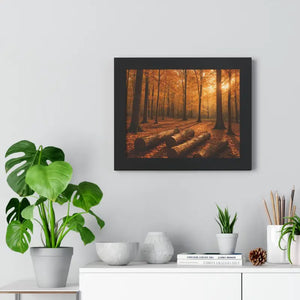 Gallery Canvas Wraps Autumn Woods Trees Framed Poster by Dipaliz - Posters Prints & Visual Artwork