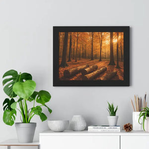 Gallery Canvas Wraps Autumn Woods Trees Framed Poster by Dipaliz - Posters Prints & Visual Artwork