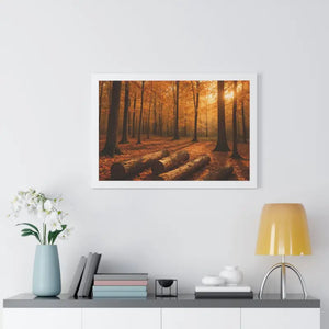 Gallery Canvas Wraps Autumn Woods Trees Framed Poster by Dipaliz - Posters Prints & Visual Artwork