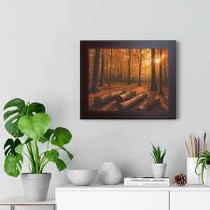 Gallery Canvas Wraps Autumn Woods Trees Framed Poster by Dipaliz - Posters Prints & Visual Artwork