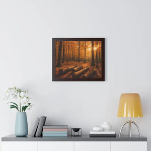 Gallery Canvas Wraps Autumn Woods Trees Framed Poster by Dipaliz - Posters Prints & Visual Artwork