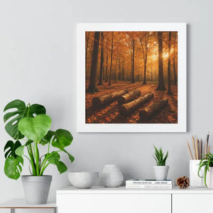 Gallery Canvas Wraps Autumn Woods Trees Framed Poster by Dipaliz - Posters Prints & Visual Artwork