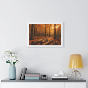 Gallery Canvas Wraps Autumn Woods Trees Framed Poster by Dipaliz - Posters Prints & Visual Artwork