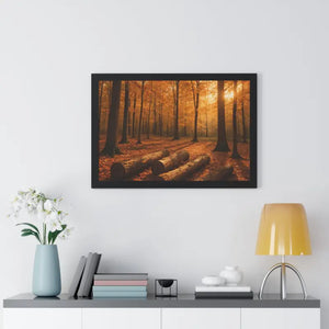 Gallery Canvas Wraps Autumn Woods Trees Framed Poster by Dipaliz - Posters Prints & Visual Artwork