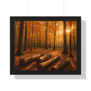 Gallery Canvas Wraps Autumn Woods Trees Framed Poster by Dipaliz - 20’’ x 16’’ / Black - Posters Prints & Visual Artwork